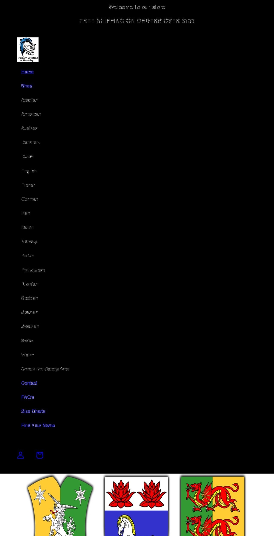 familycresting.com shopify website screenshot