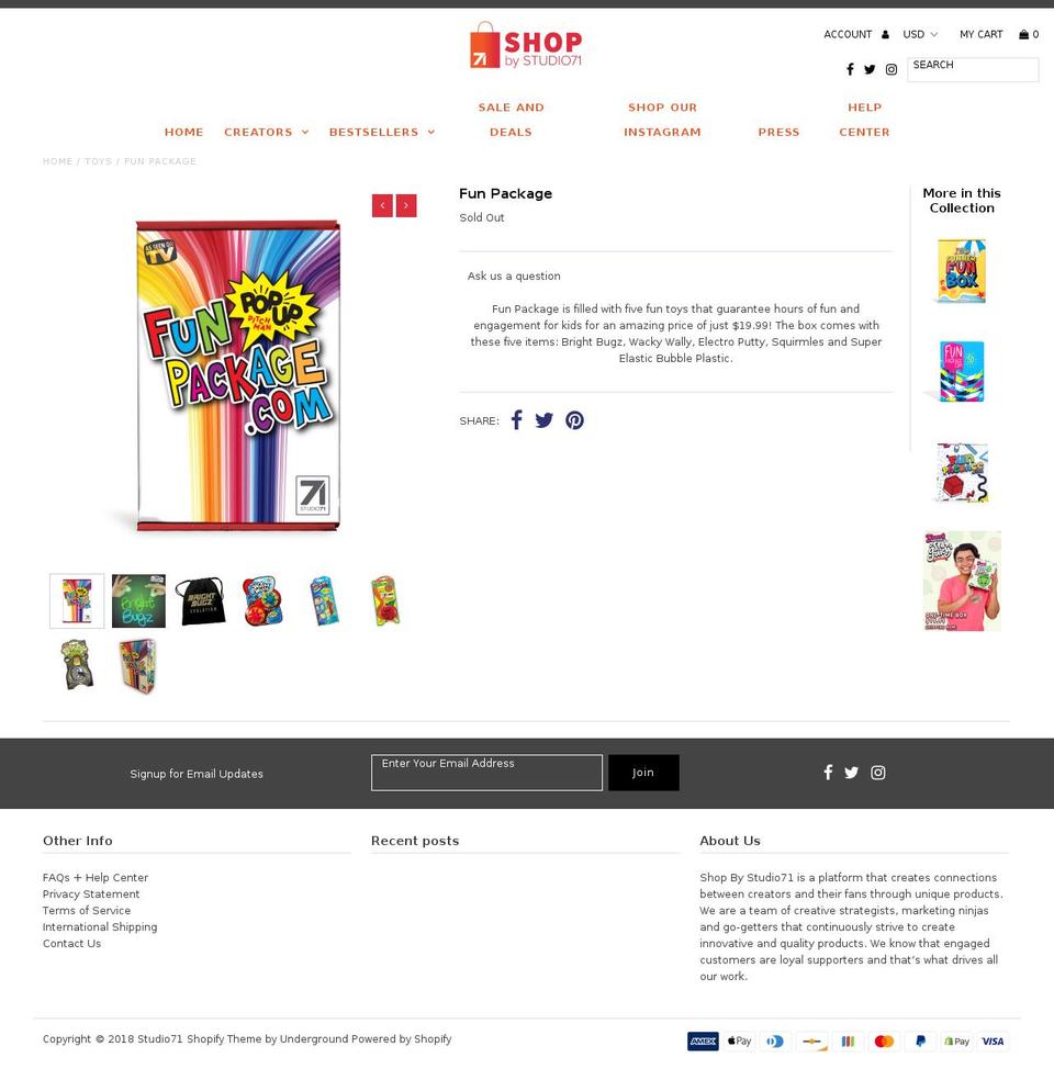 familyfunpackage.com — Shopify storefront screenshot