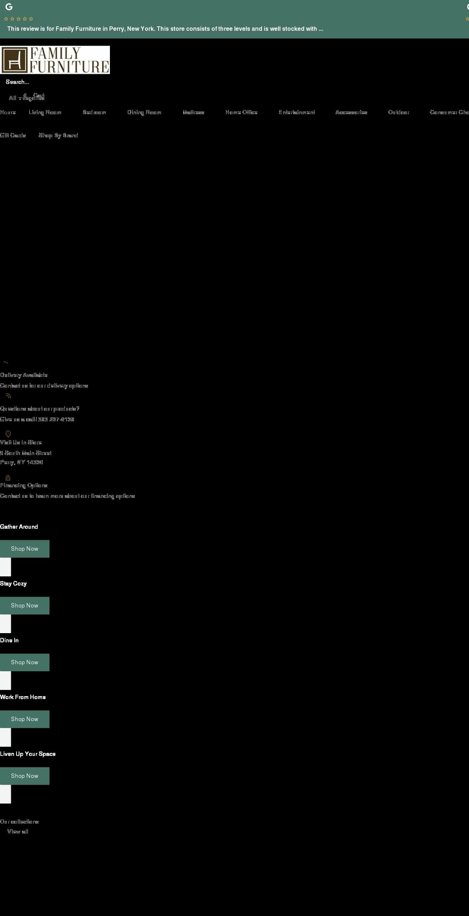 familyfurnitureperry.com shopify website screenshot