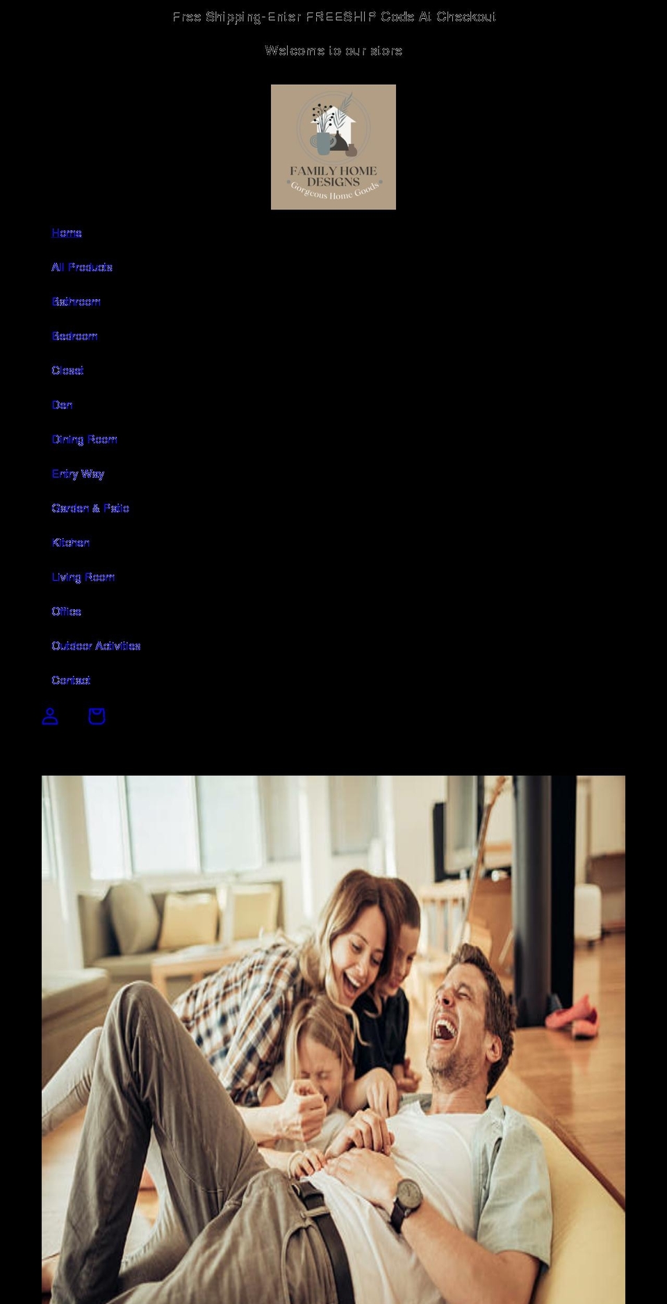 familyhomedesigns.com shopify website screenshot