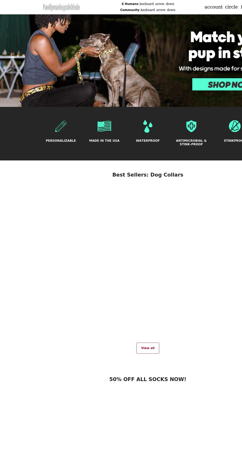 familymanbuyssinkhole.com shopify website screenshot