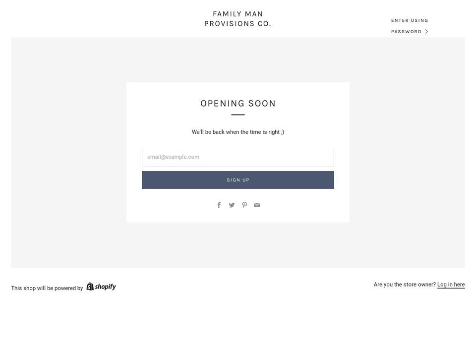 familymanpro.com — Shopify storefront screenshot