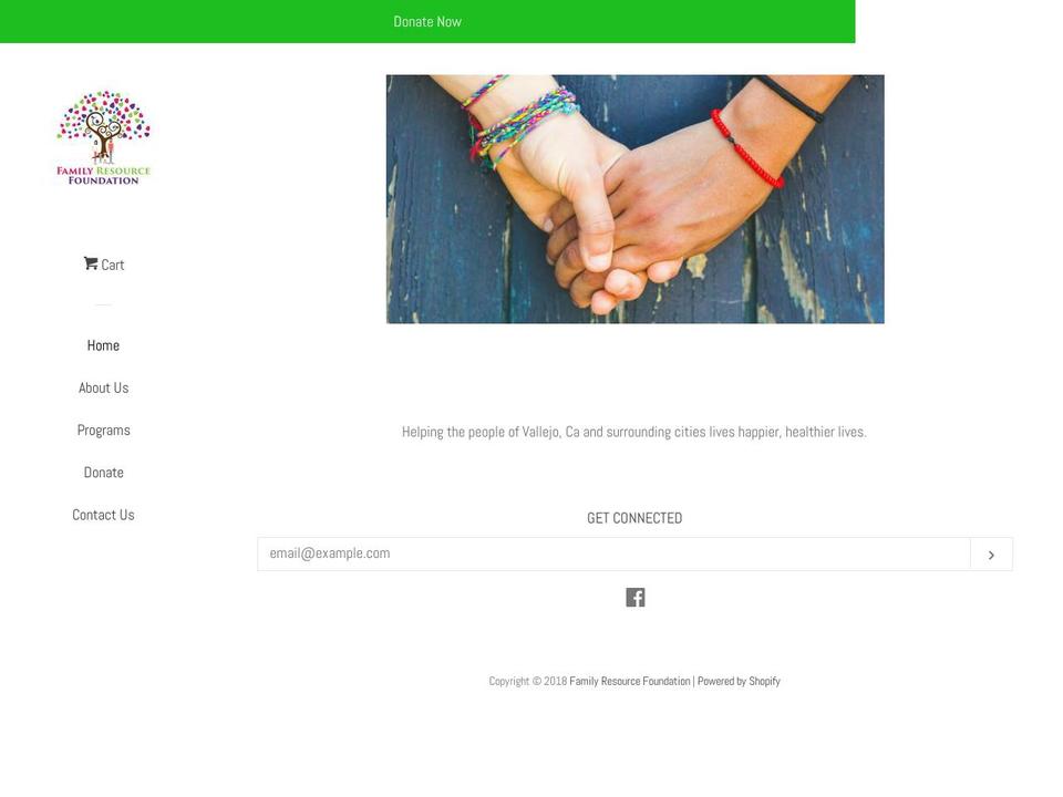 familyresourcefoundation.org shopify website screenshot