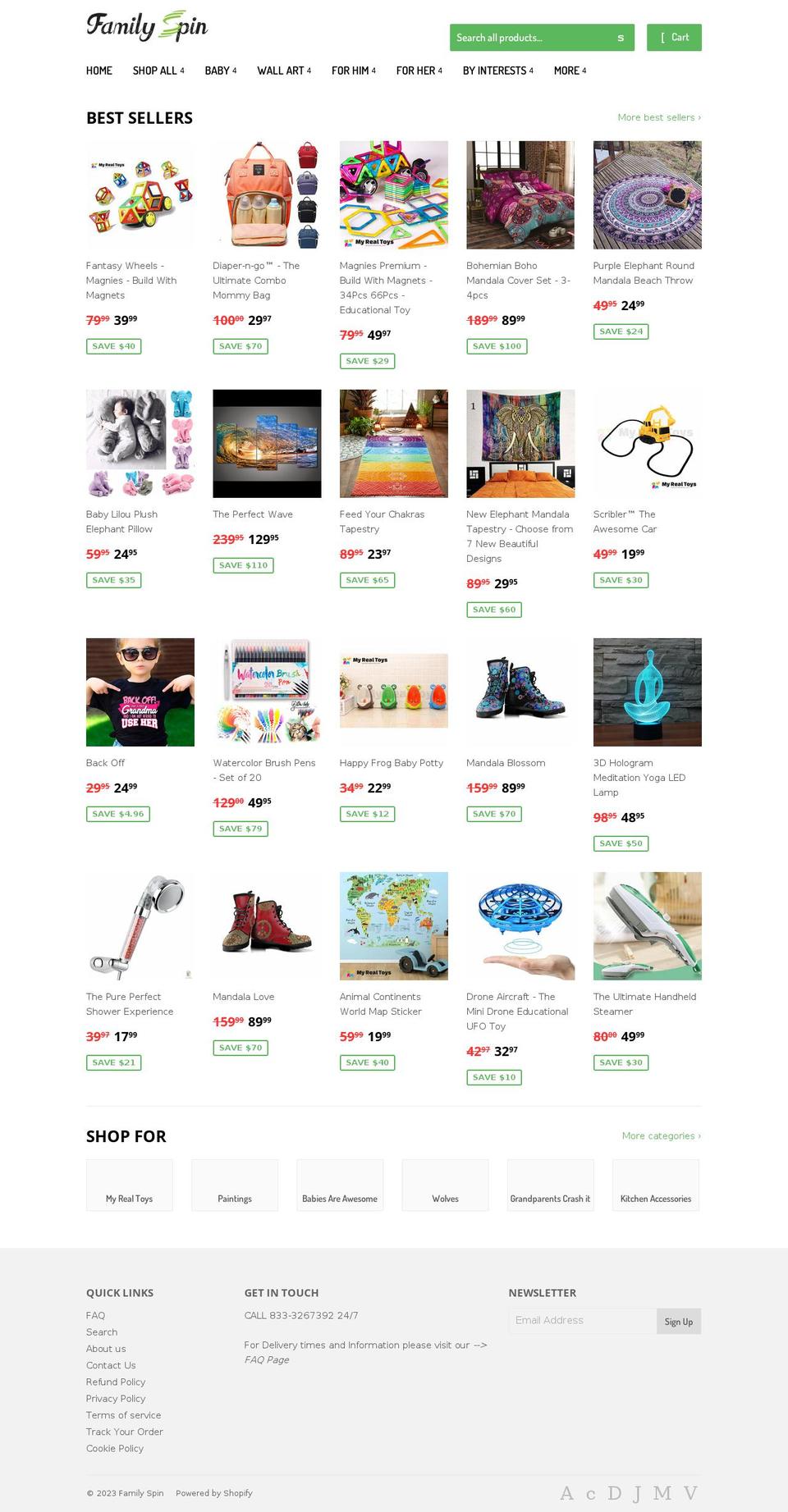 ThemeX Shopify theme site example familyrex.com