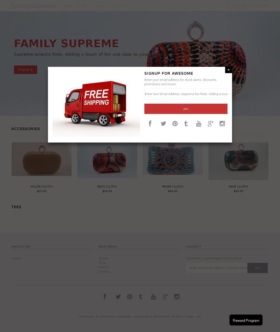 Arctic Grey, Inc. (V1) Shopify theme site example familysupreme.com