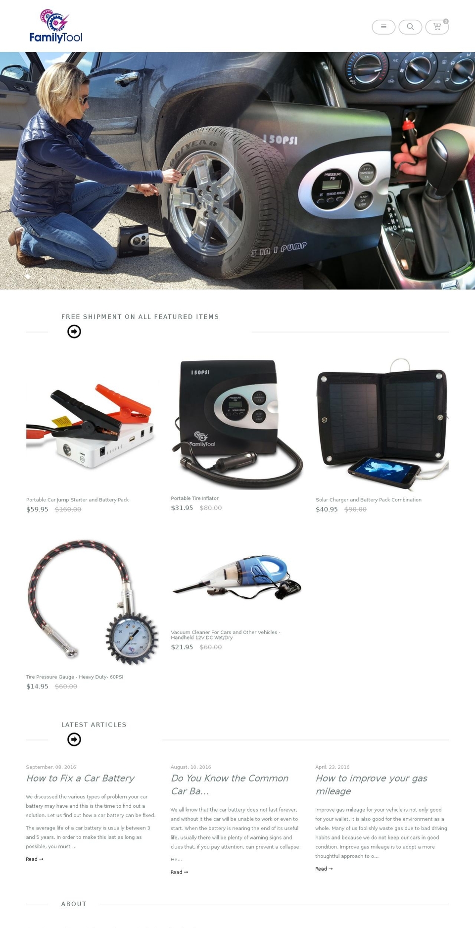 familytool.com shopify website screenshot