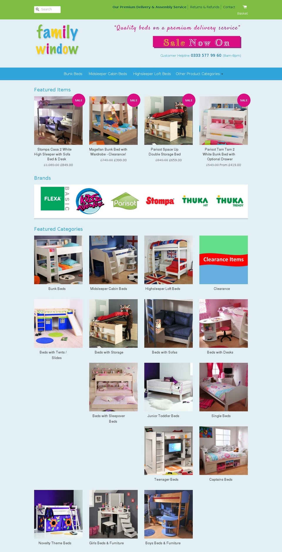 familywindow.co.uk shopify website screenshot