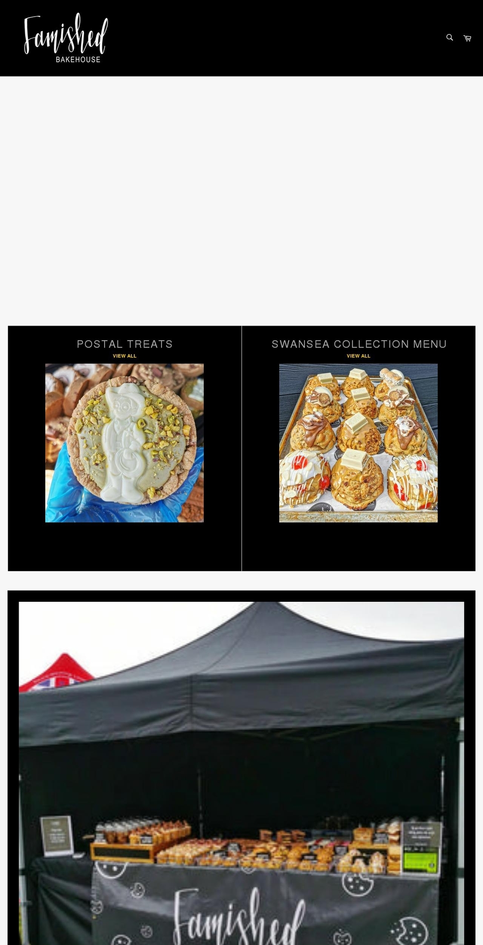 famishedbakehouse.co.uk shopify website screenshot