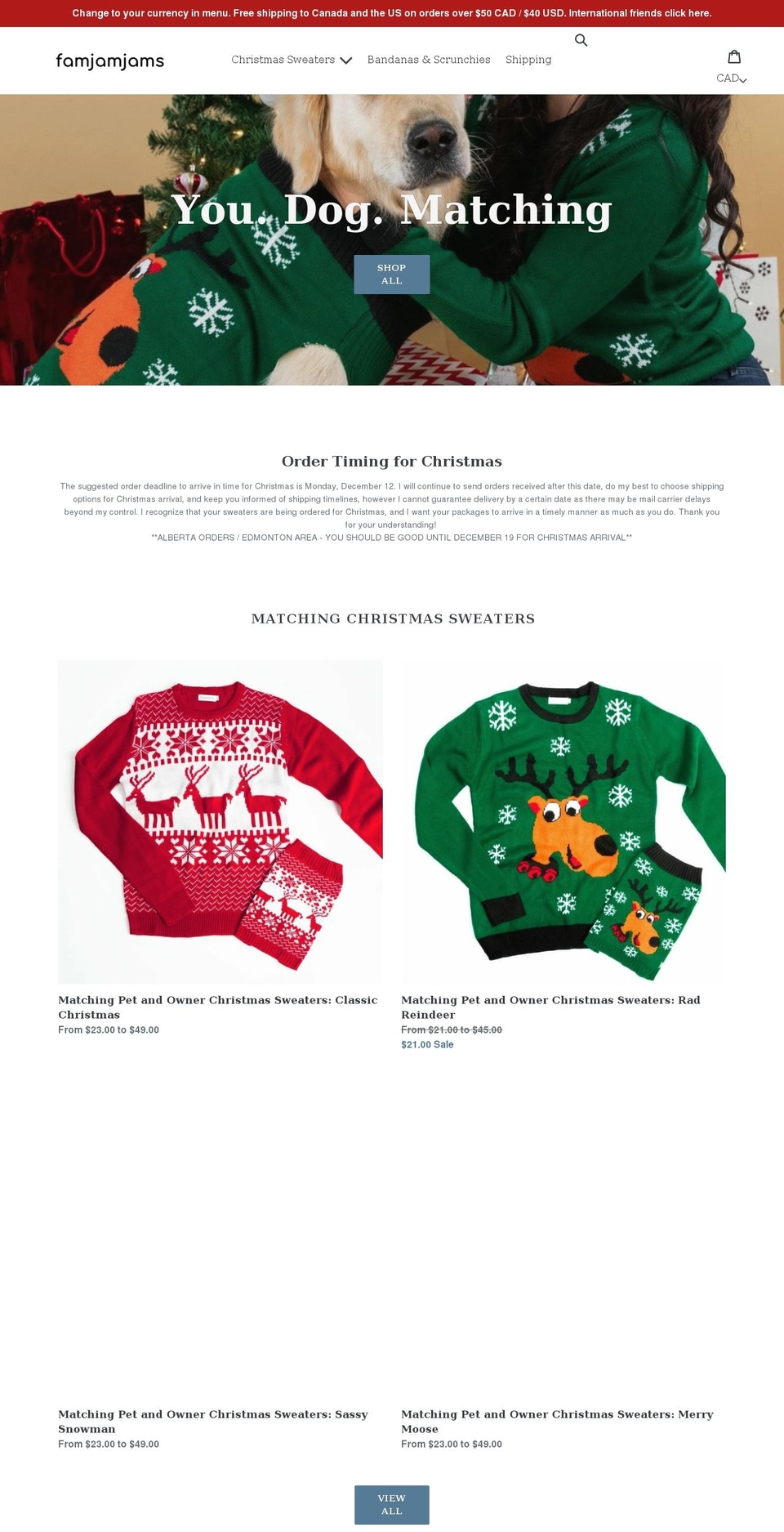 famjamjams.com shopify website screenshot