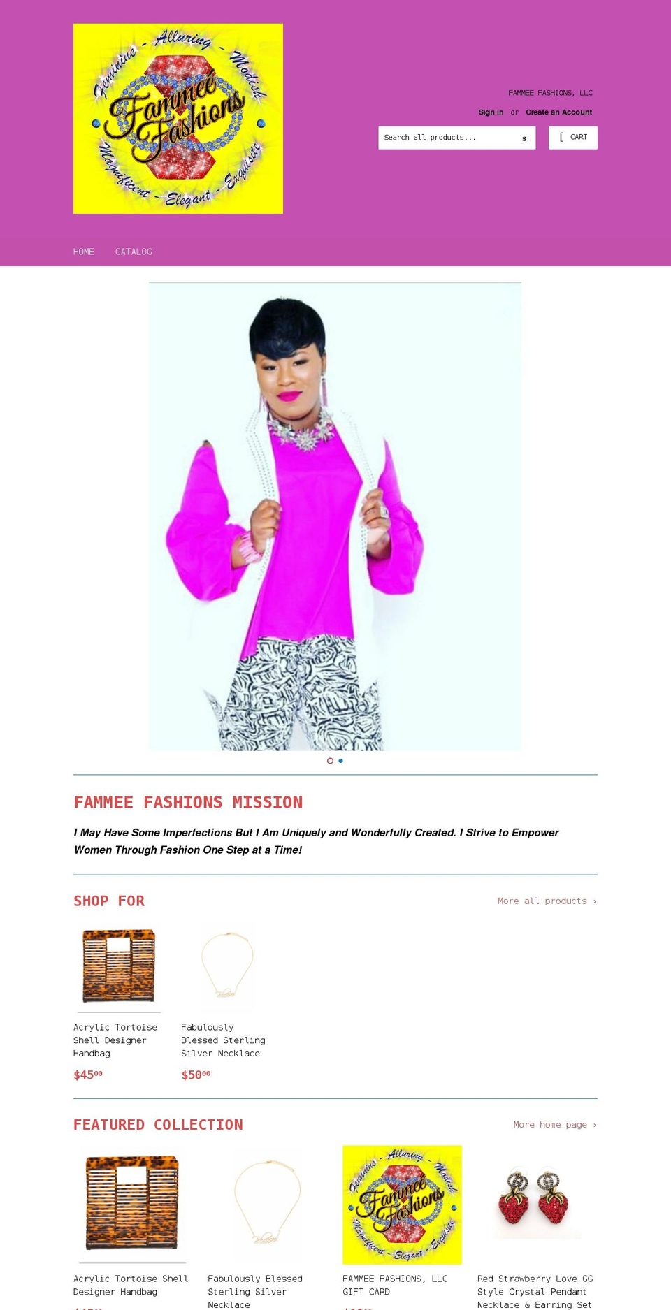 fammeefashions.com shopify website screenshot
