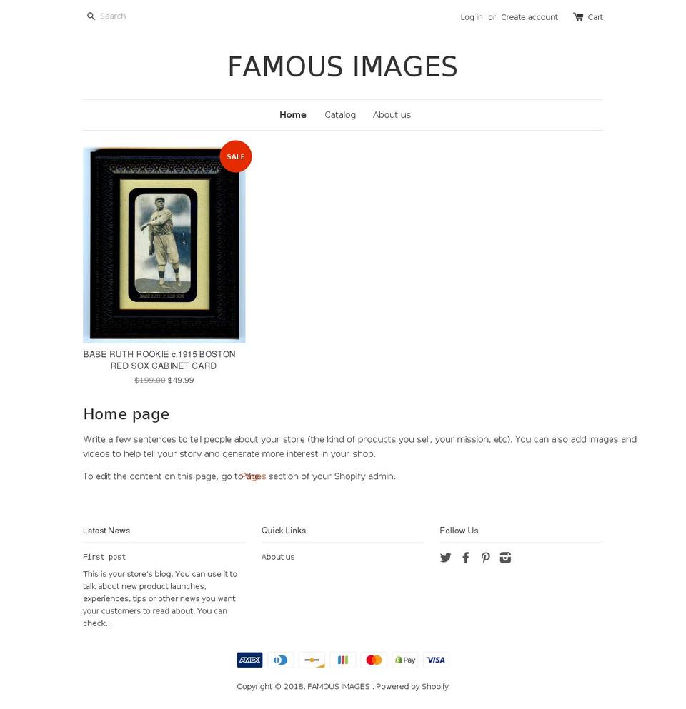 famous-images.com — Shopify storefront screenshot
