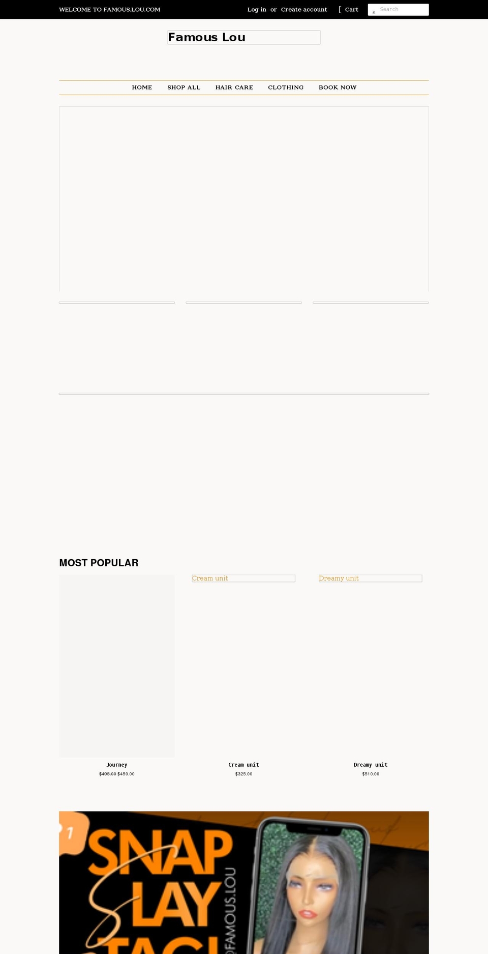 famous-lou.myshopify.com shopify website screenshot
