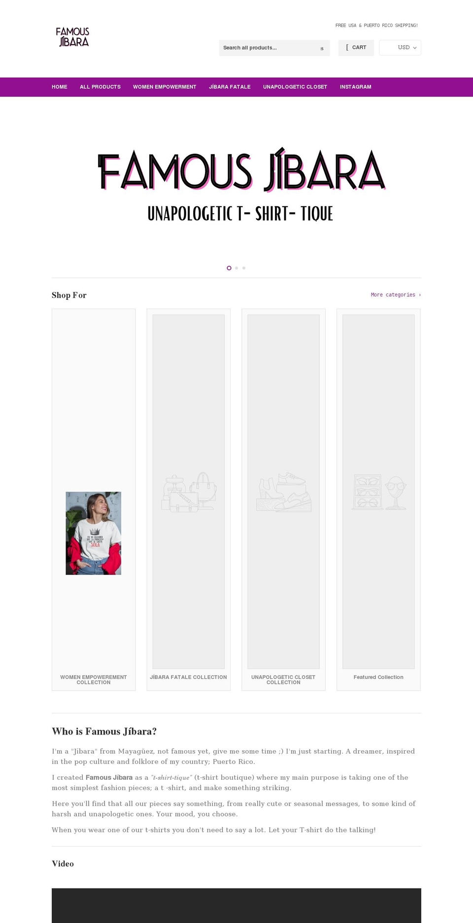 famousjibara.com shopify website screenshot