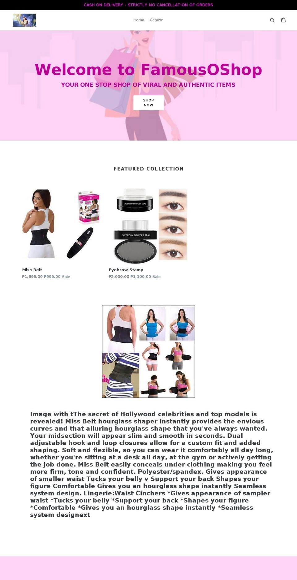 famousoshop.com shopify website screenshot