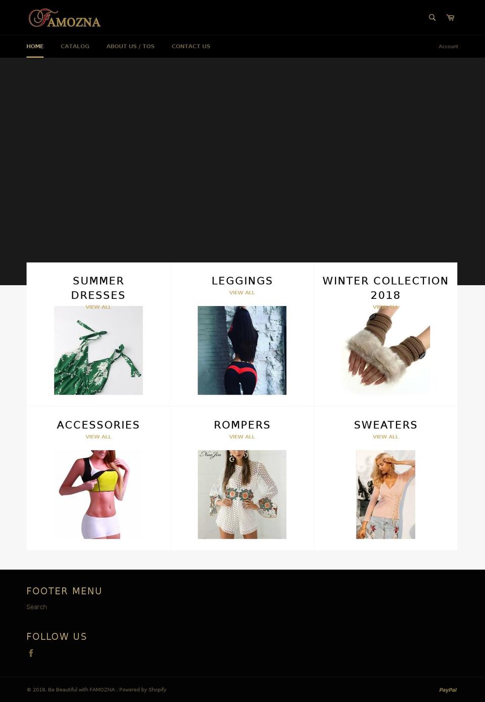 famozna.com — Shopify storefront screenshot