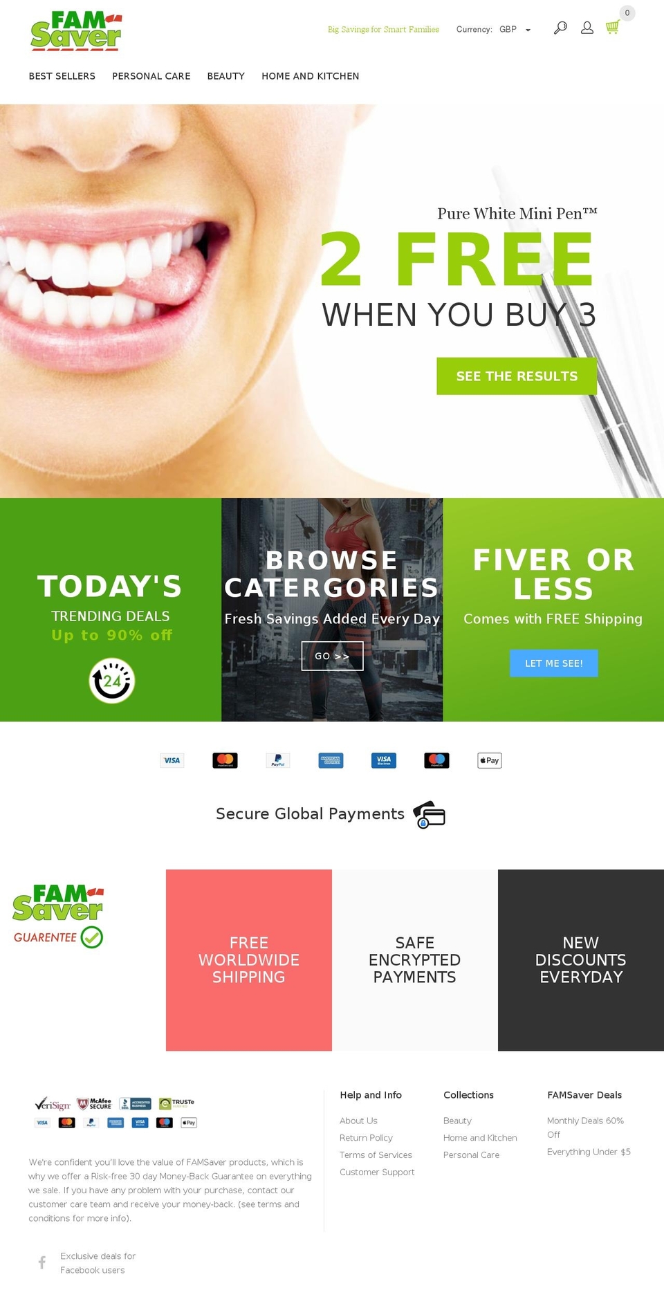 Bestore-v1-0-4 (March 14 2018) Shopify theme site example famsaver.com