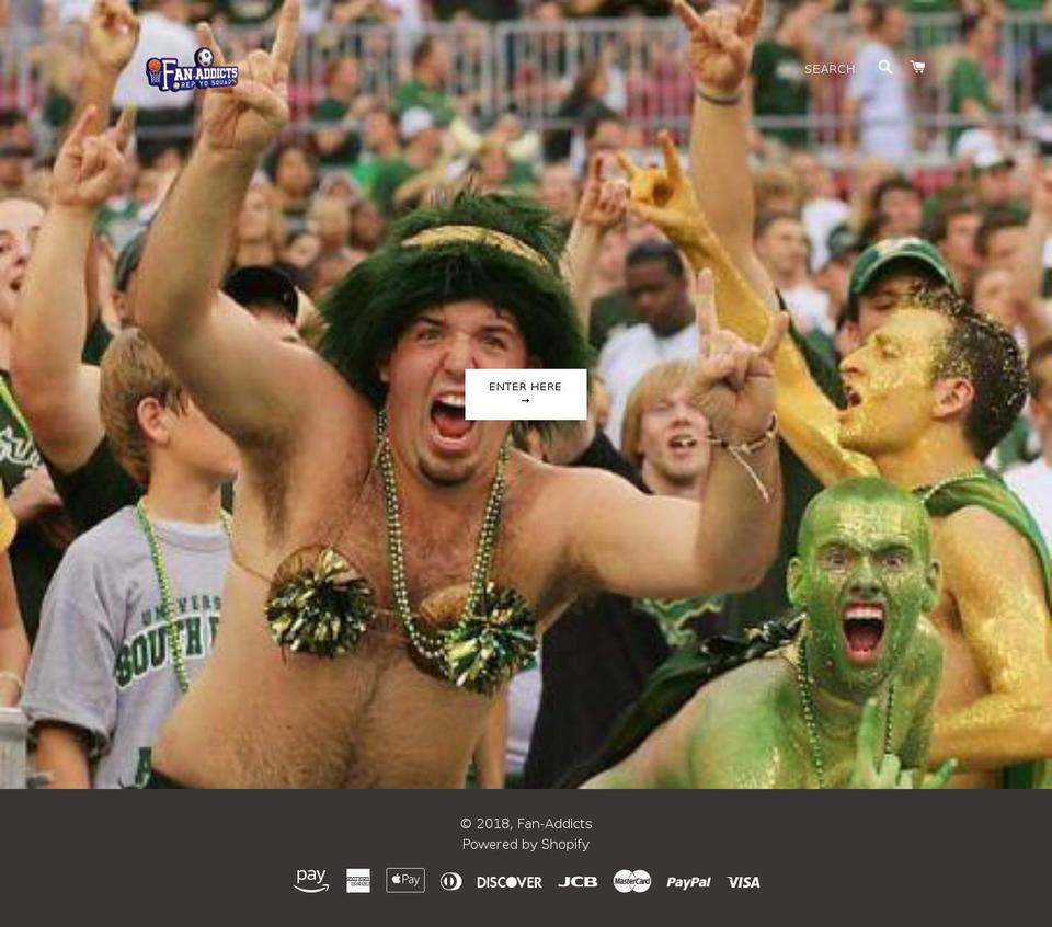 fan-addicts.com — Shopify storefront screenshot