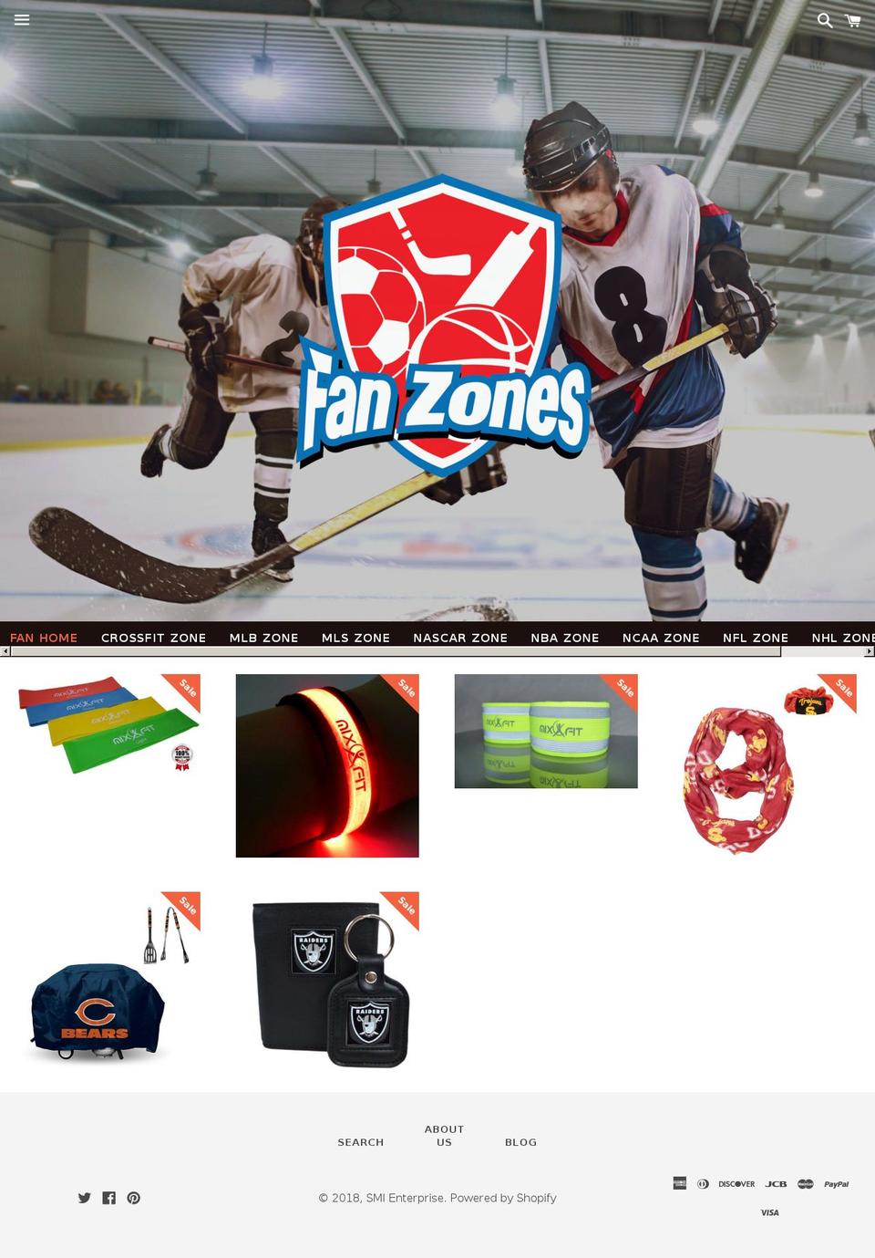 fan-zones.com — Shopify storefront screenshot