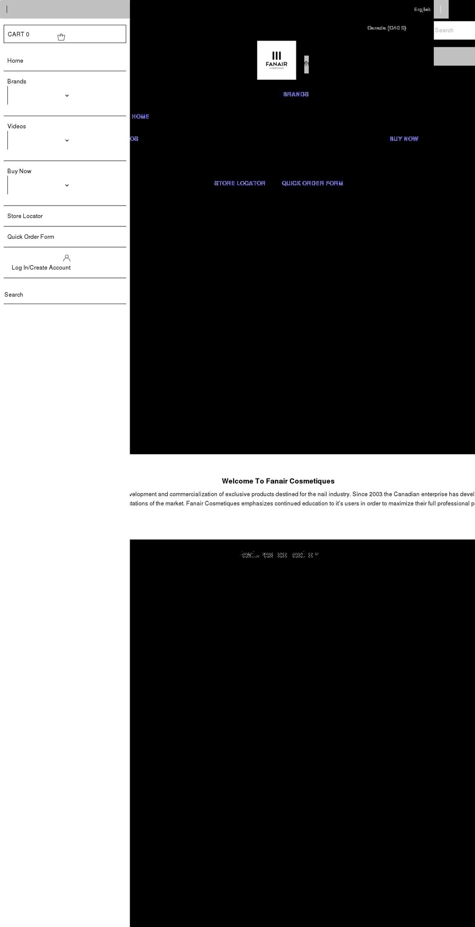 fanaircosmetiques.com shopify website screenshot