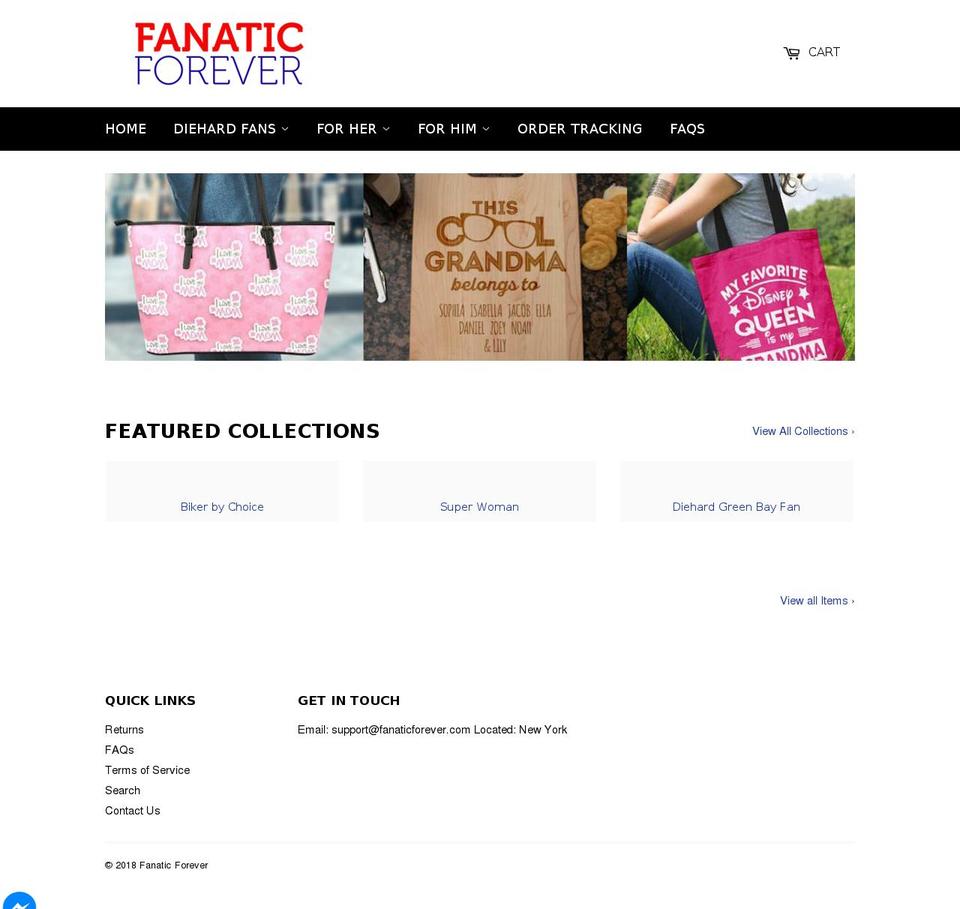 1-8-themex Shopify theme site example fanaticforever.com