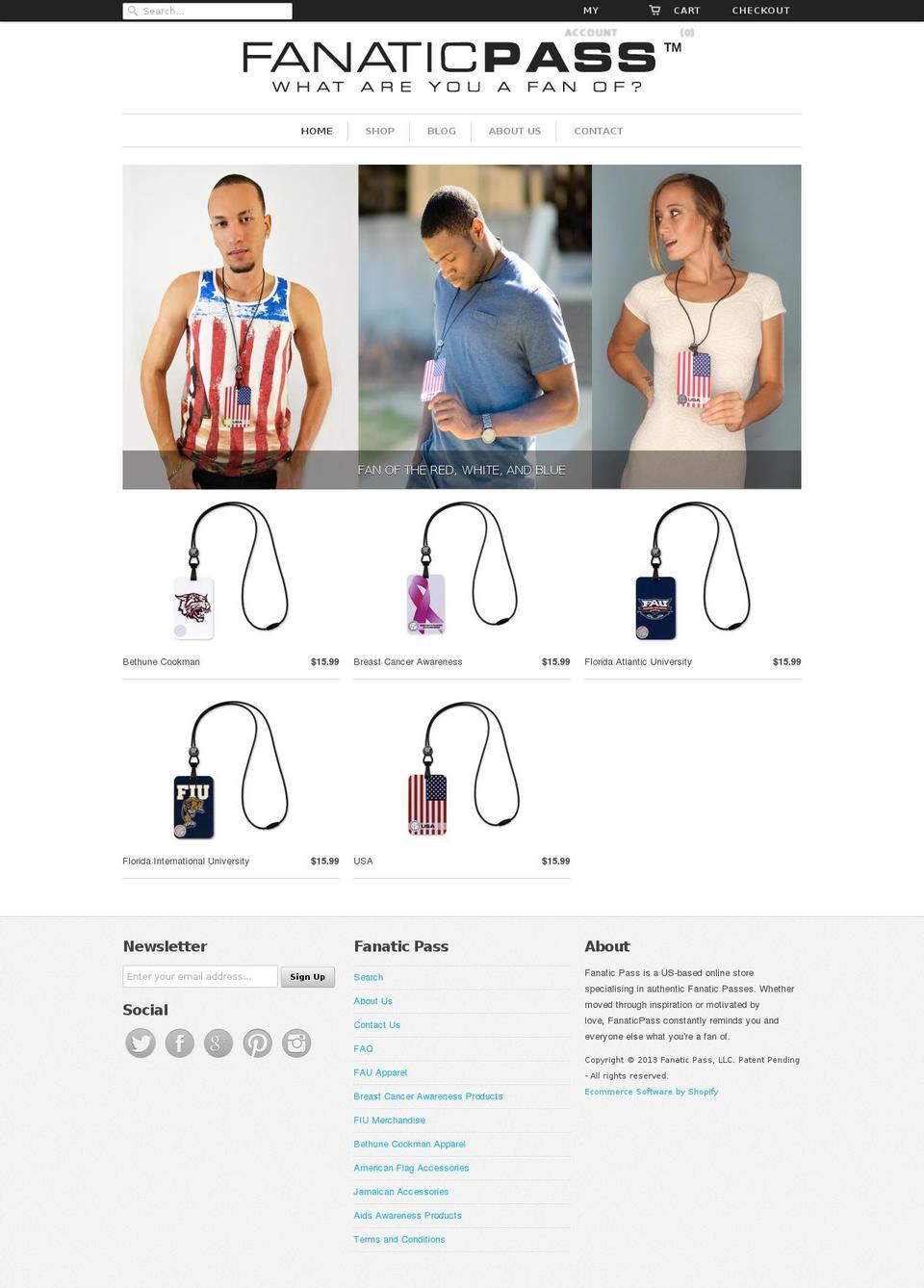 fanaticpass.com shopify website screenshot