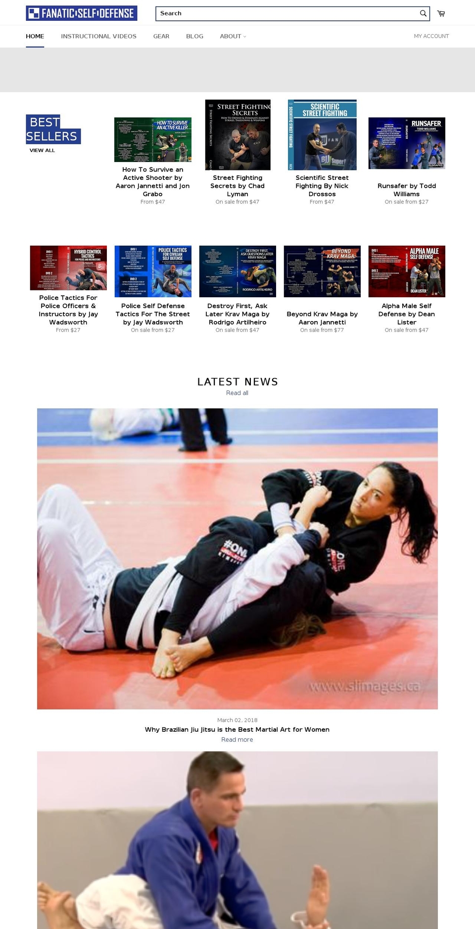 theme-fanatics-venture Shopify theme site example fanaticselfdefense.com