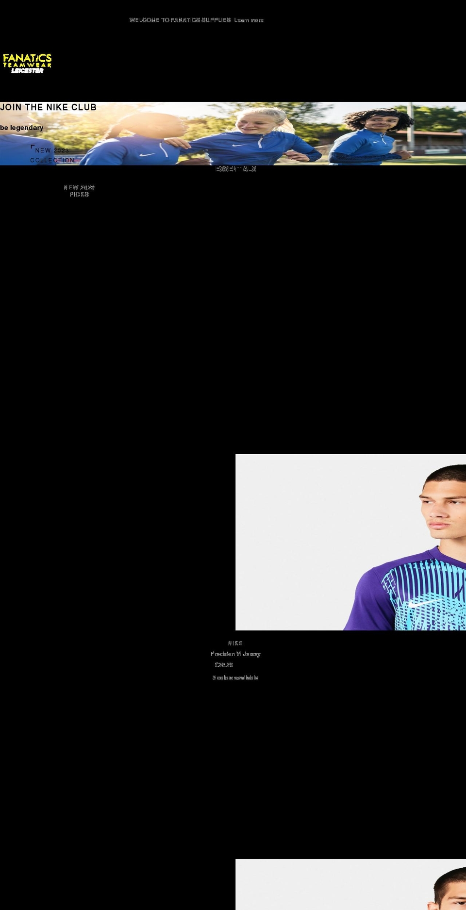 fanaticssupplies.co.uk shopify website screenshot