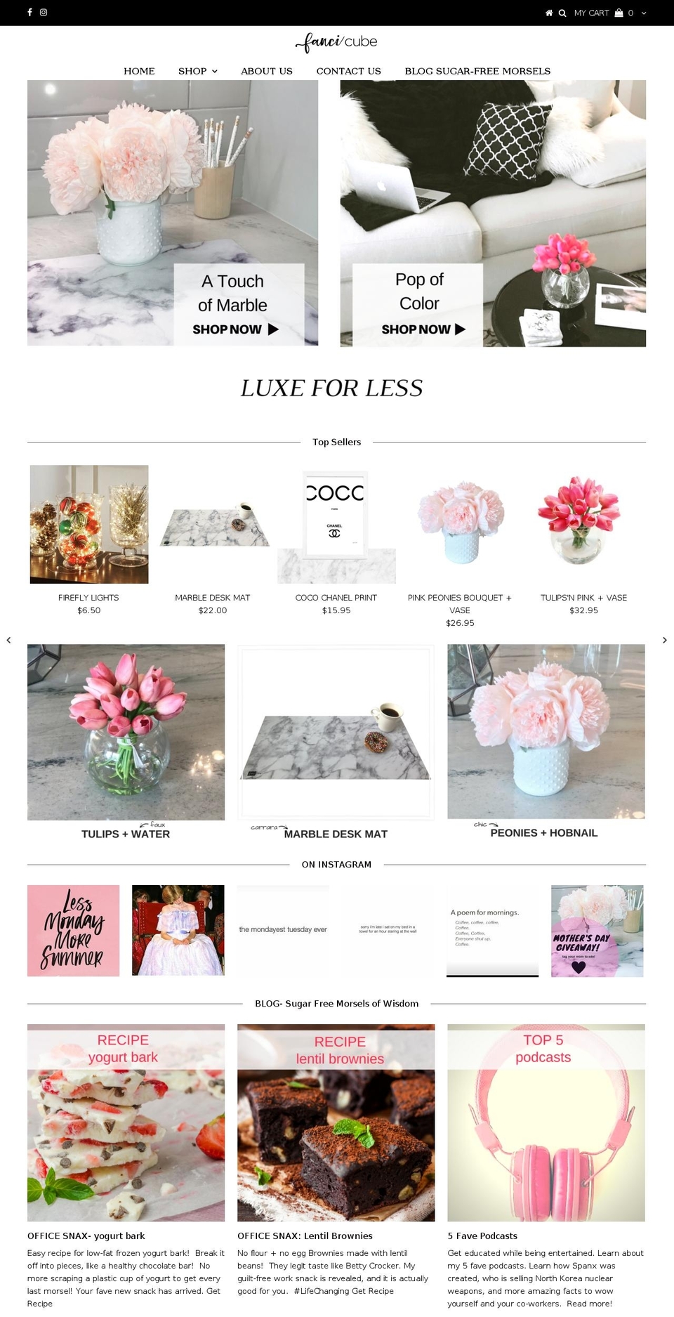 fancicube.com shopify website screenshot
