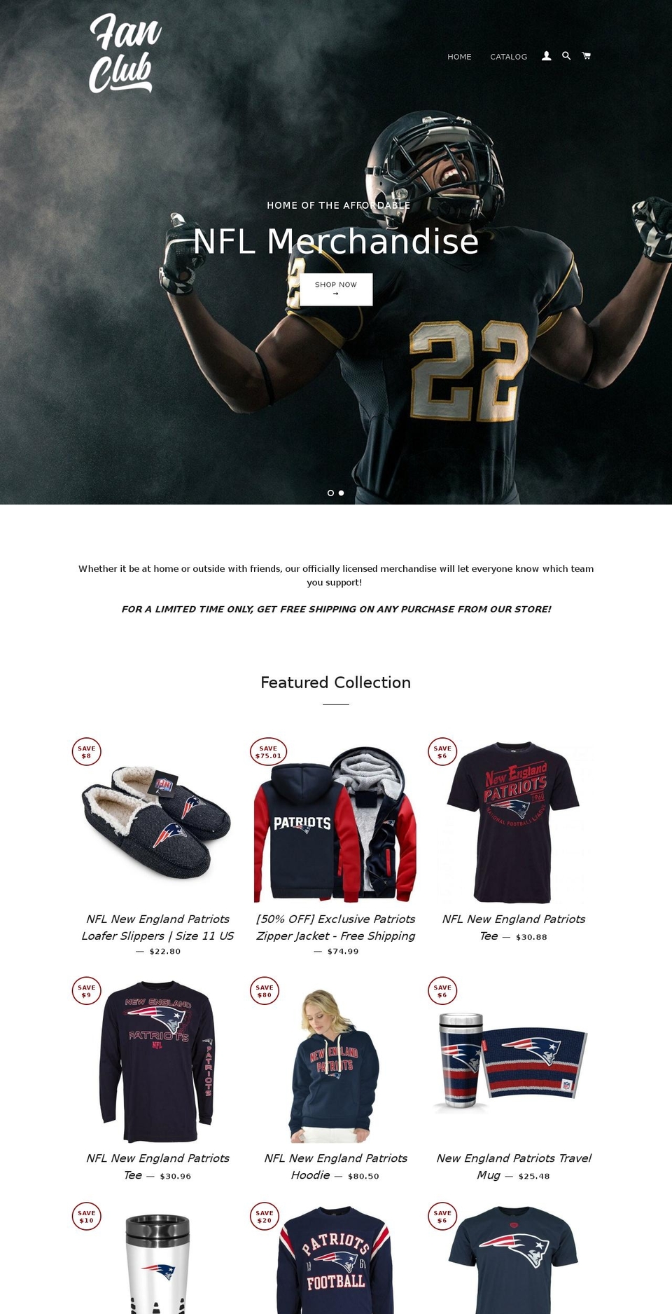 fanclubco.com shopify website screenshot