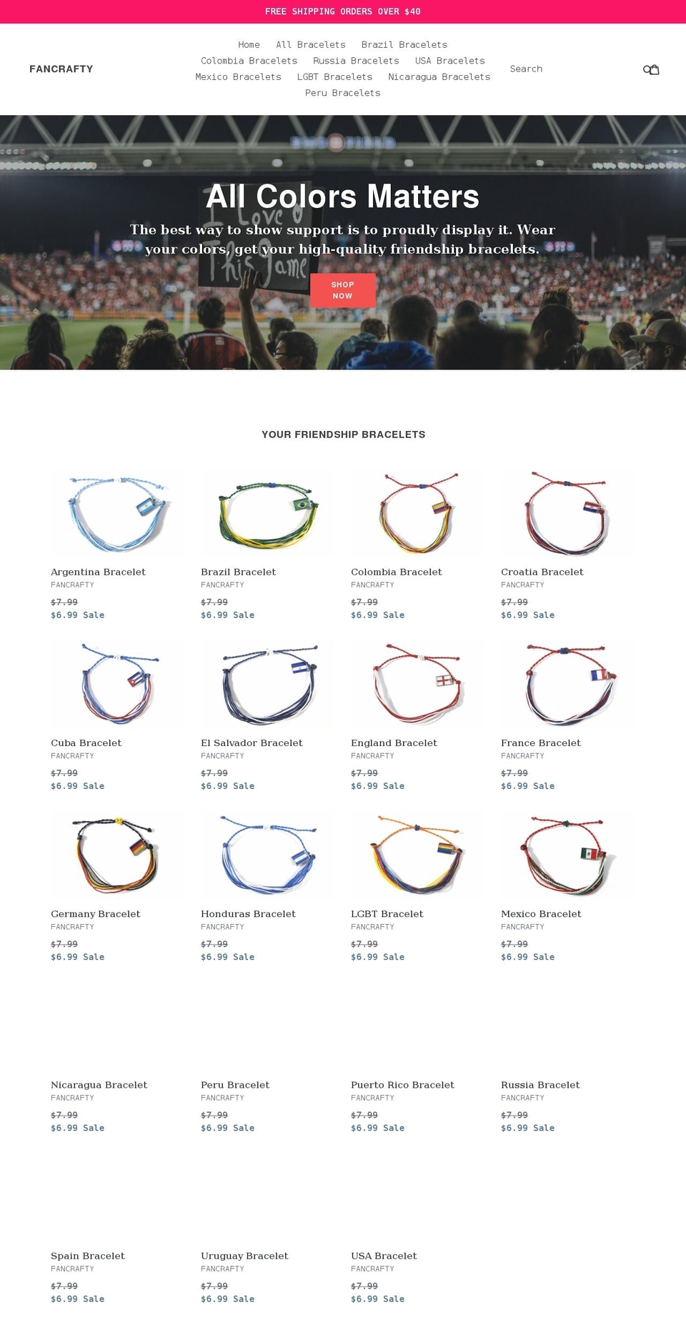 fancrafty.com shopify website screenshot