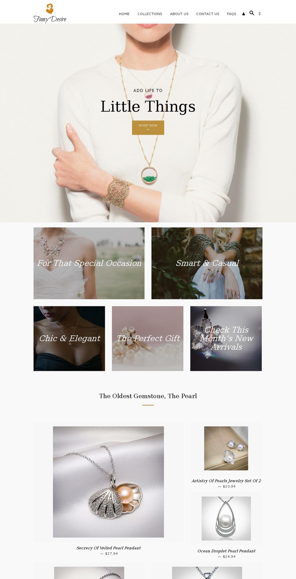 fancy-desire.com — Shopify storefront screenshot