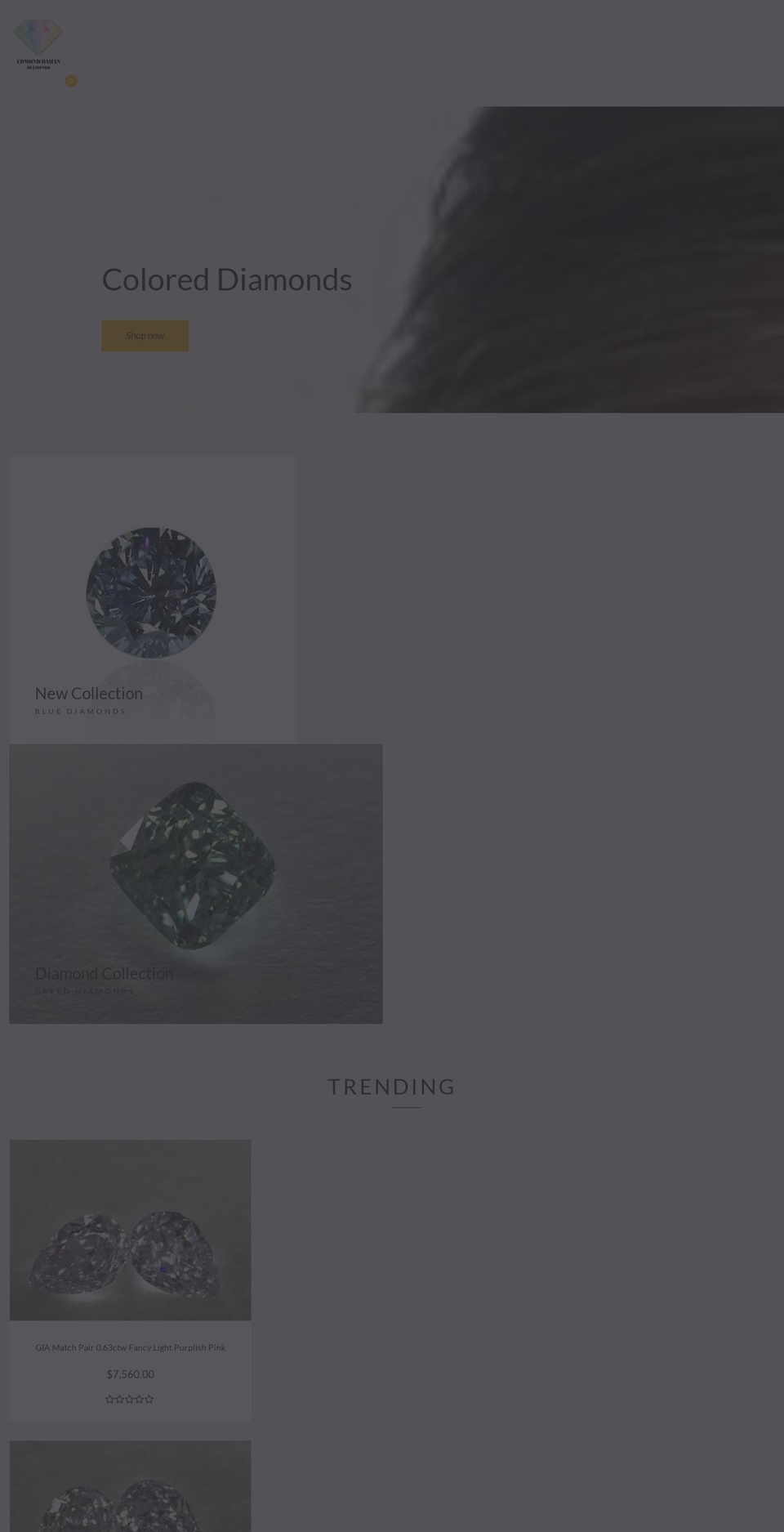lartique Shopify theme site example fancy-diamonds.net