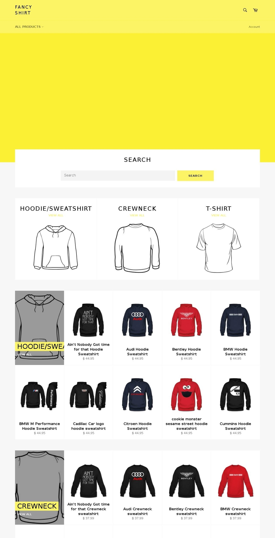 fancy-shirt.com shopify website screenshot