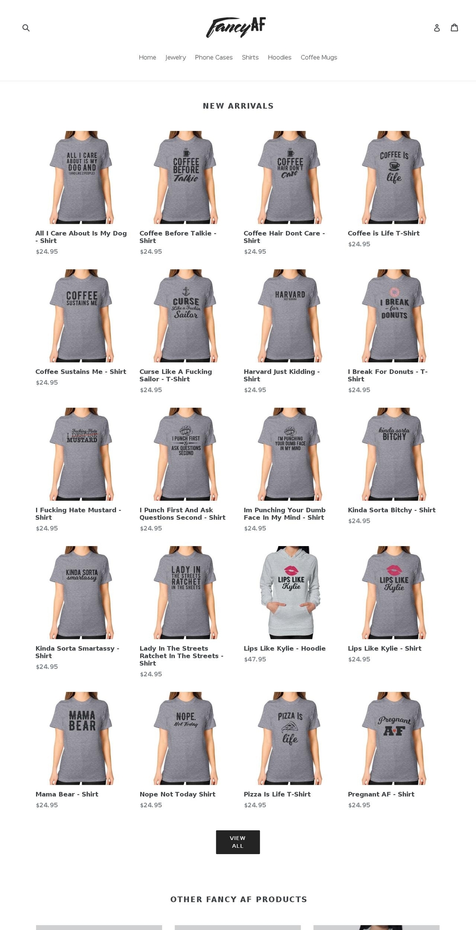 fancyaf.com shopify website screenshot