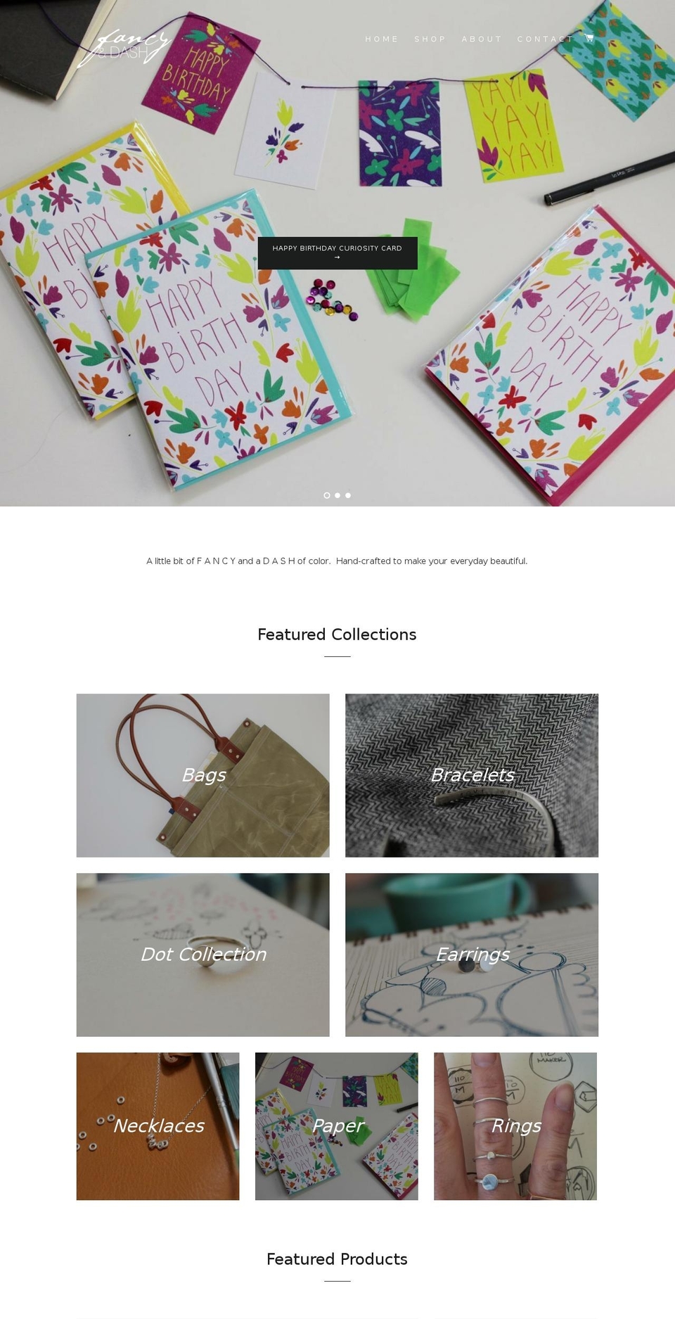 fancyanddash.com — Shopify storefront screenshot