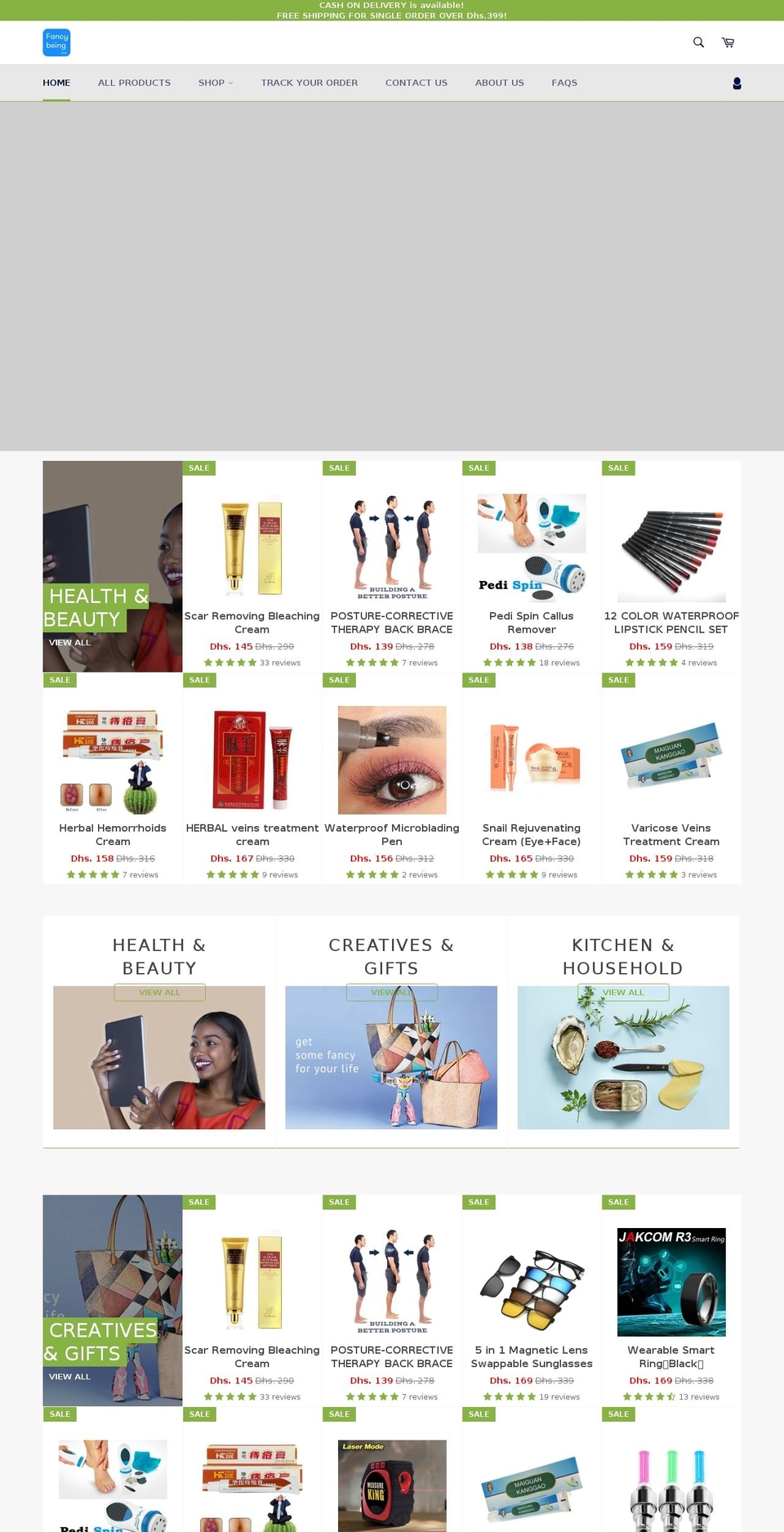 fancybeing.com — Shopify storefront screenshot