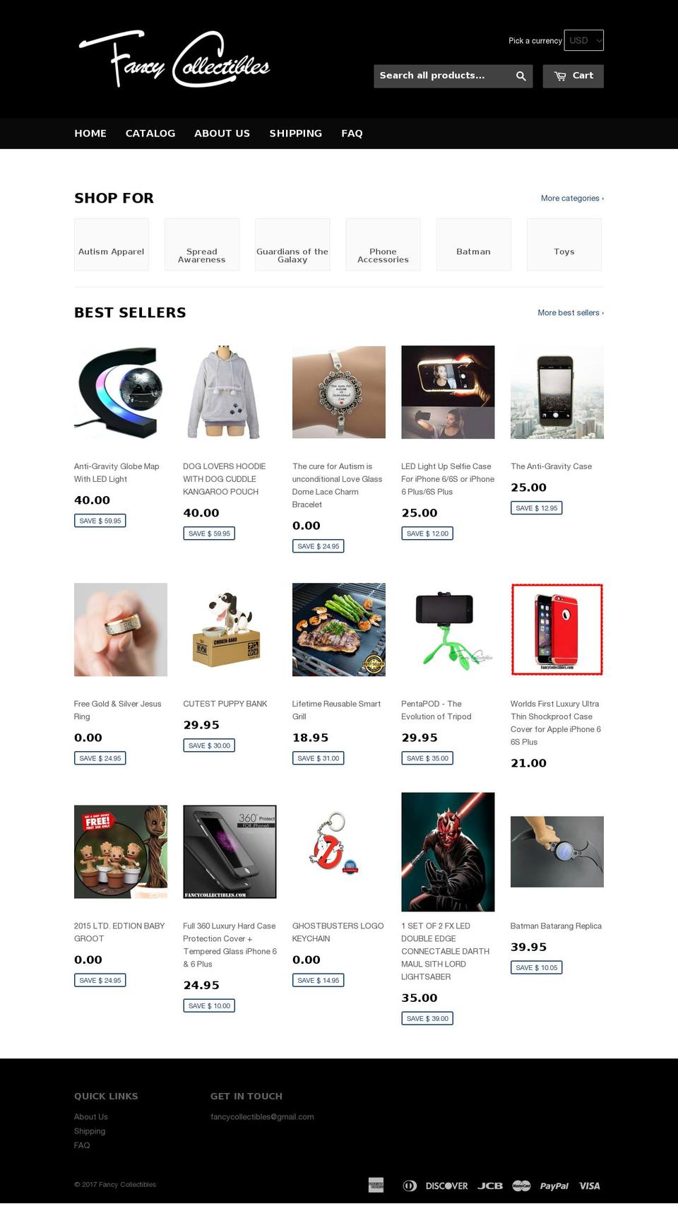 fancycollectibles.com shopify website screenshot