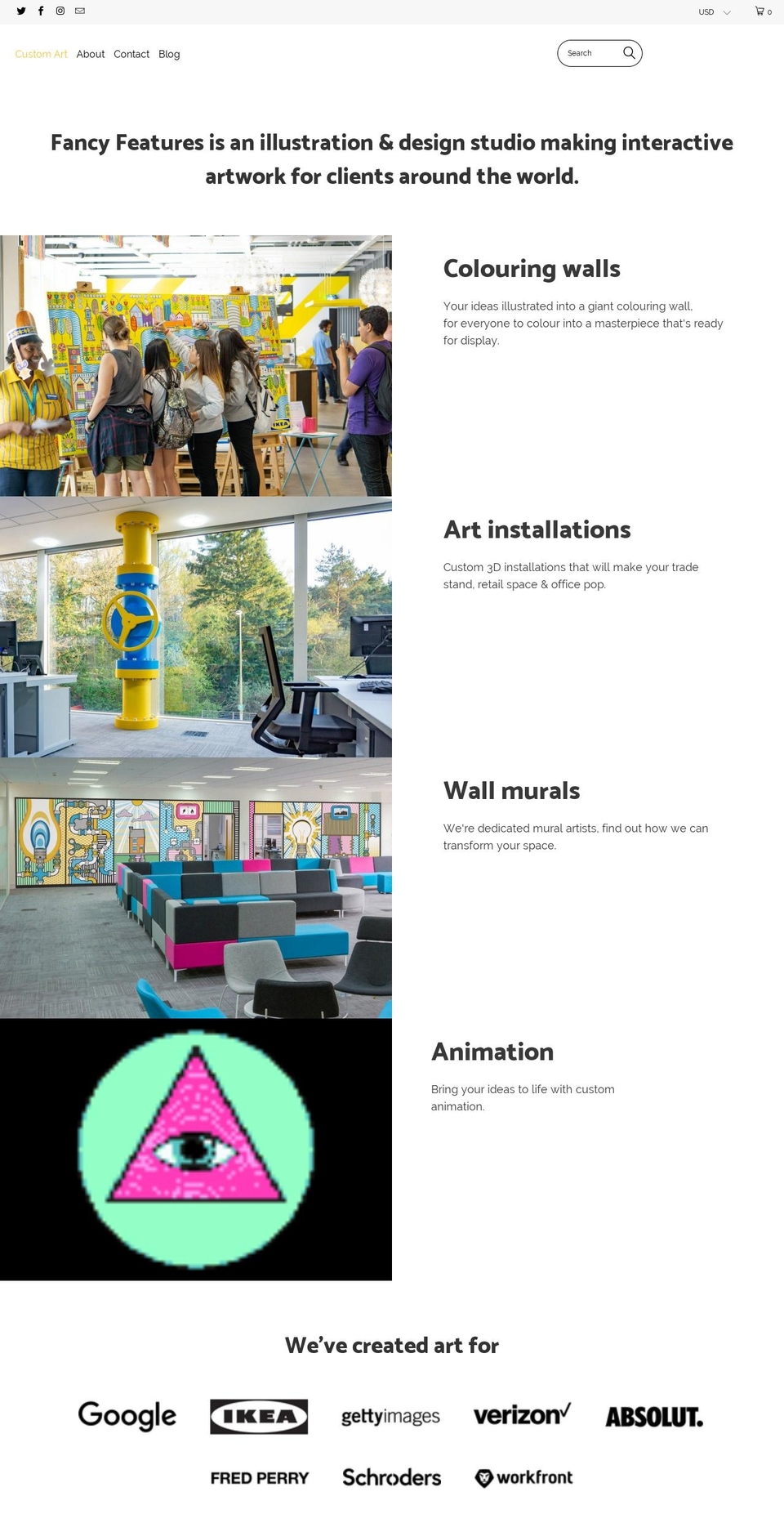 fancyfeatures.com shopify website screenshot