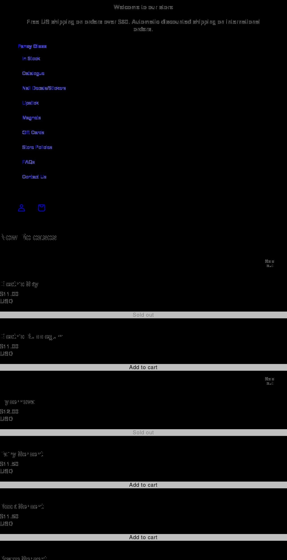 fancyglosspolish.com shopify website screenshot