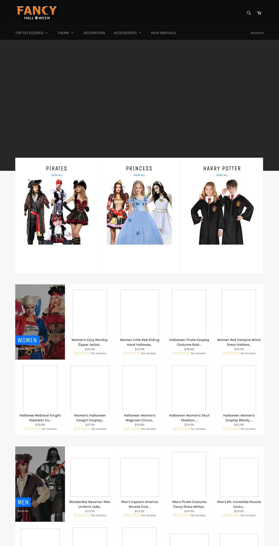fancyhalloween.com — Shopify storefront screenshot