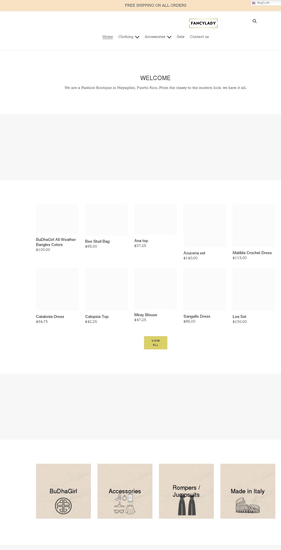 fancylady.shop shopify website screenshot