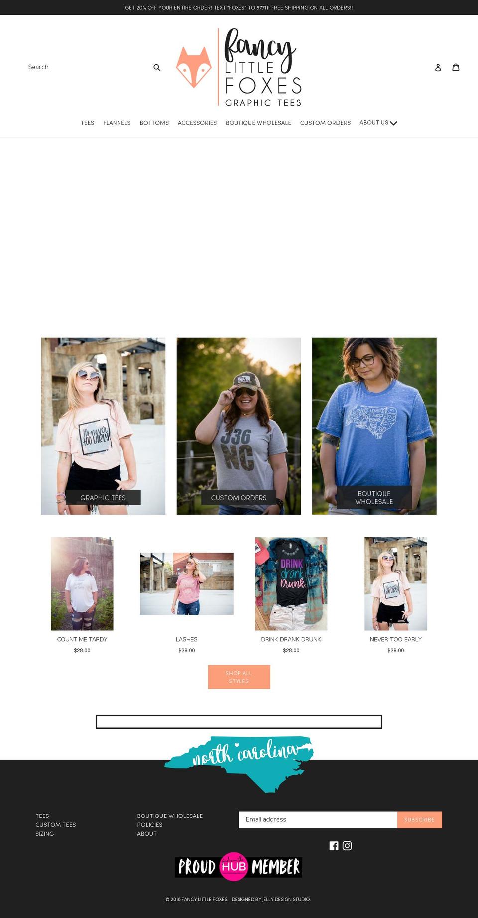 fancylittlefoxes.com — Shopify storefront screenshot
