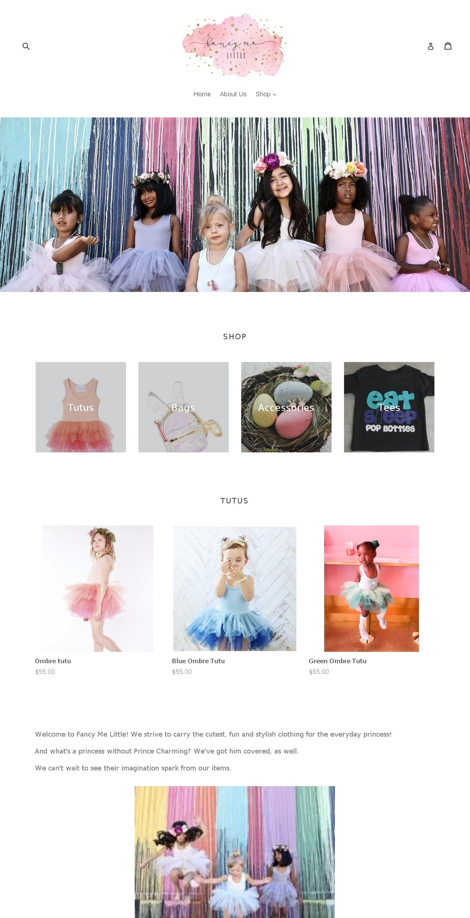 fancymelittle.com — Shopify storefront screenshot