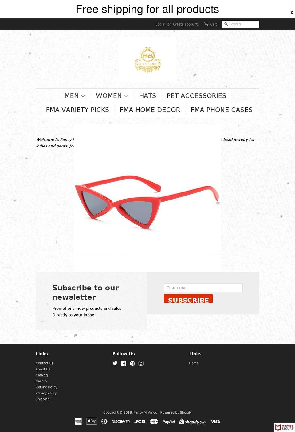fancymiamour.com — Shopify storefront screenshot