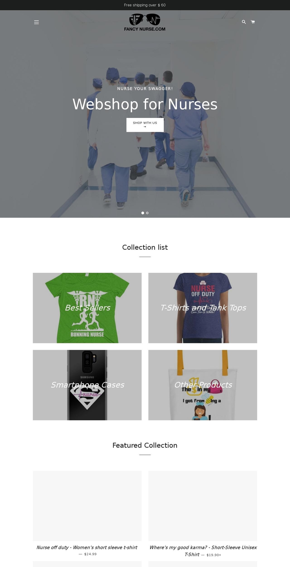 fancynurse.com shopify website screenshot