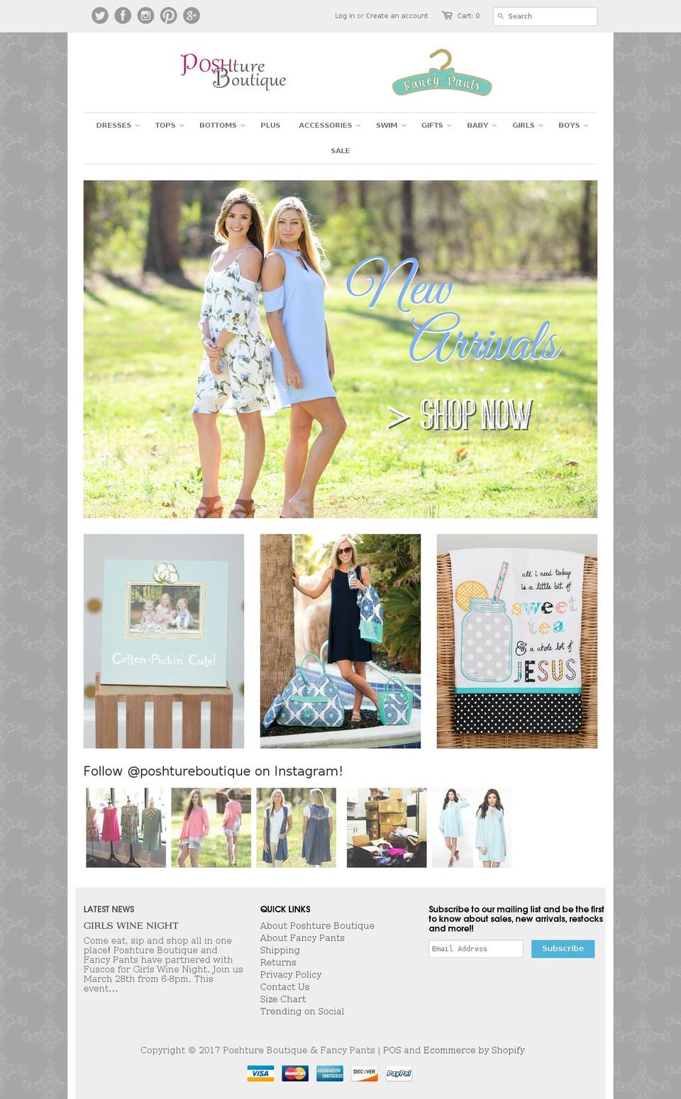 fancypantschildrensboutique.com shopify website screenshot