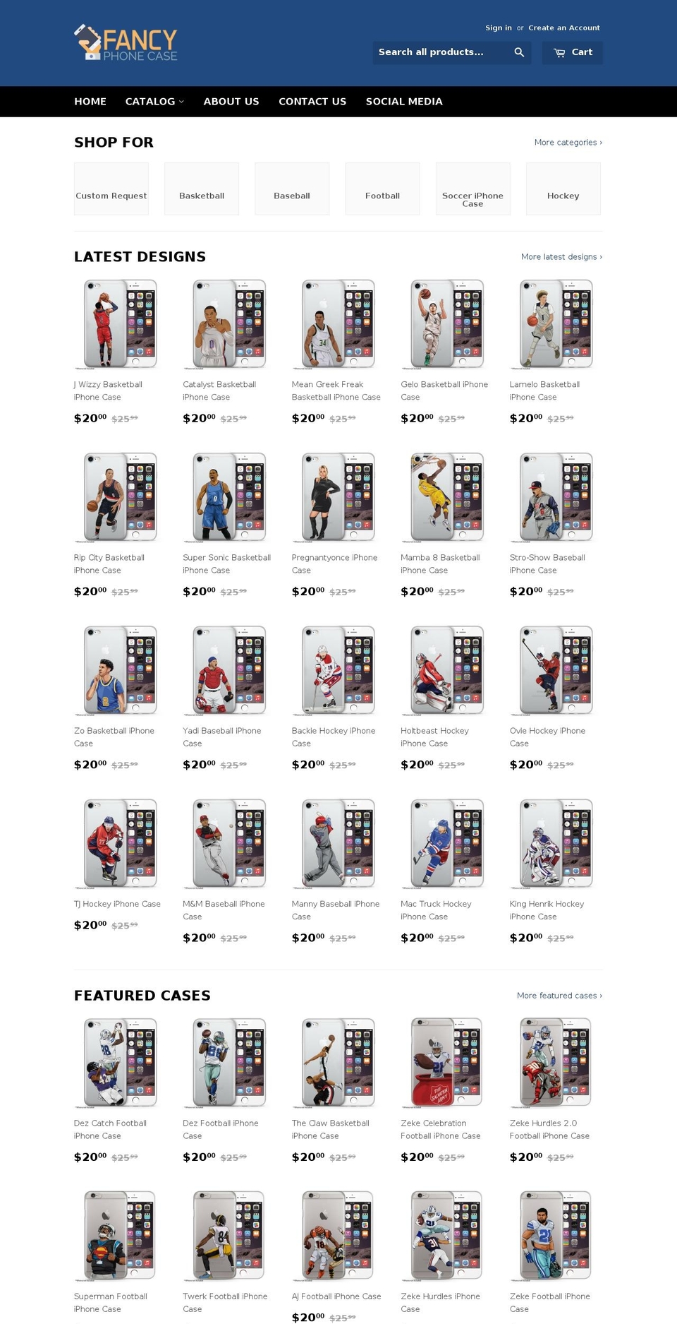 fancyphonecase.com shopify website screenshot