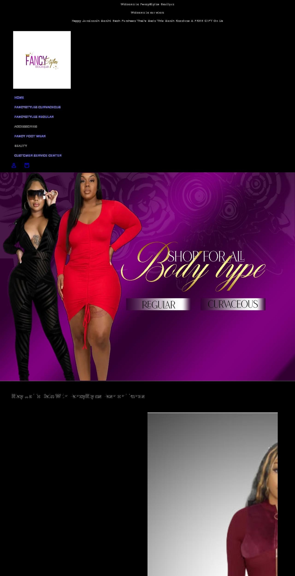 fancystylesboutique.com shopify website screenshot