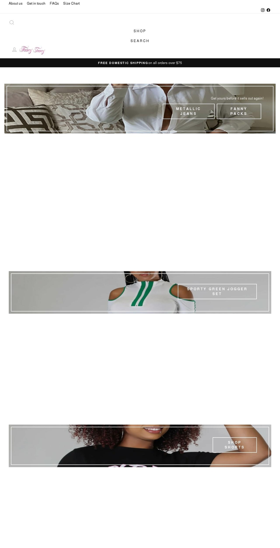 fancytancy.com shopify website screenshot