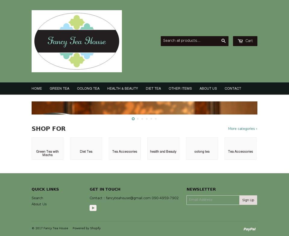fancyteahouse.com shopify website screenshot